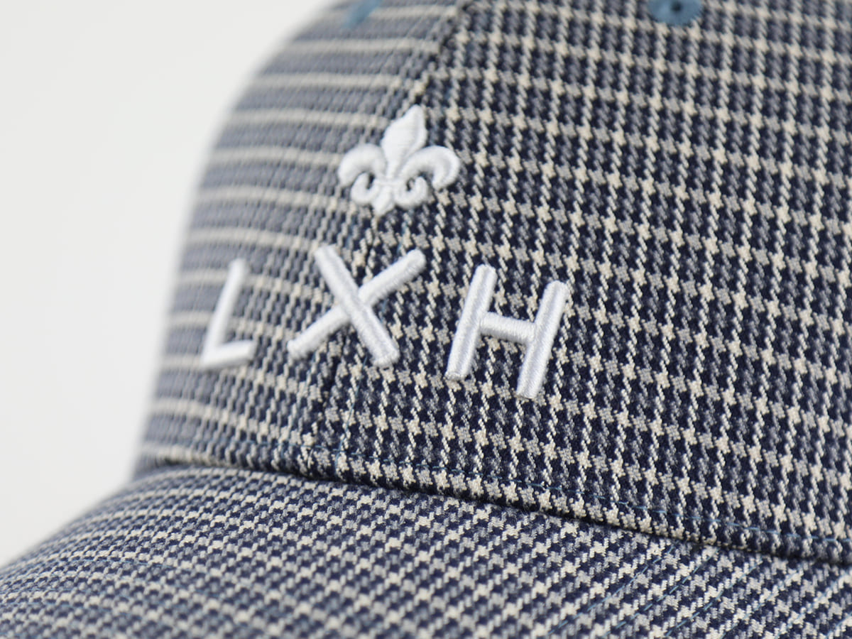 Casquette Pied-de-Poule Indigo LXH Glasgow Laine 8