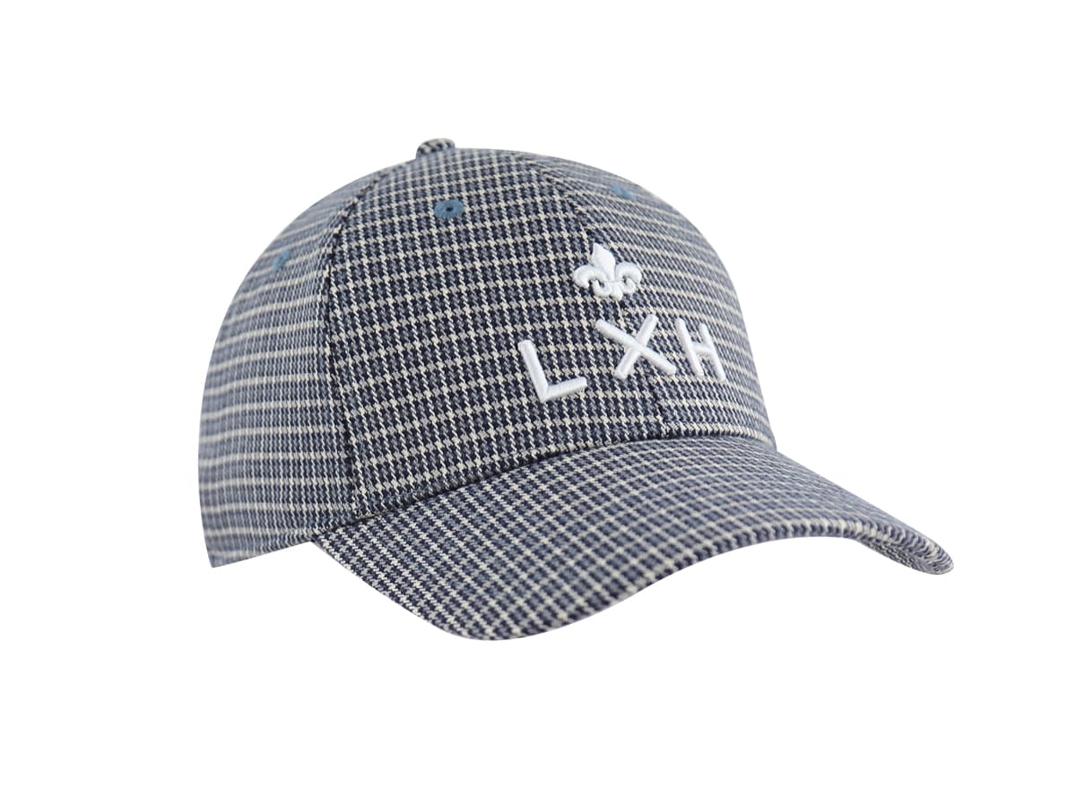 Casquette Pied-de-Poule Indigo LXH Glasgow Laine 9