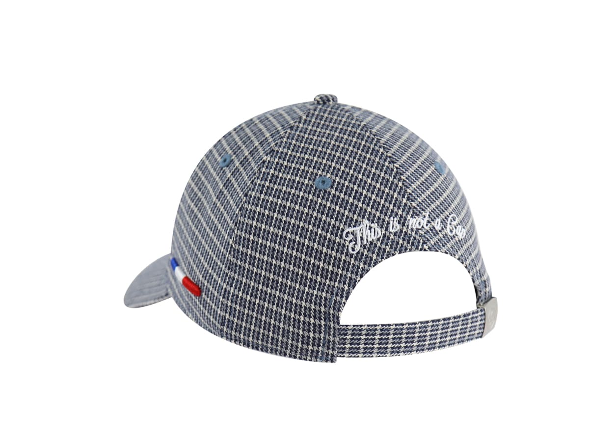 Casquette Pied-de-Poule Indigo LXH Glasgow Laine 13