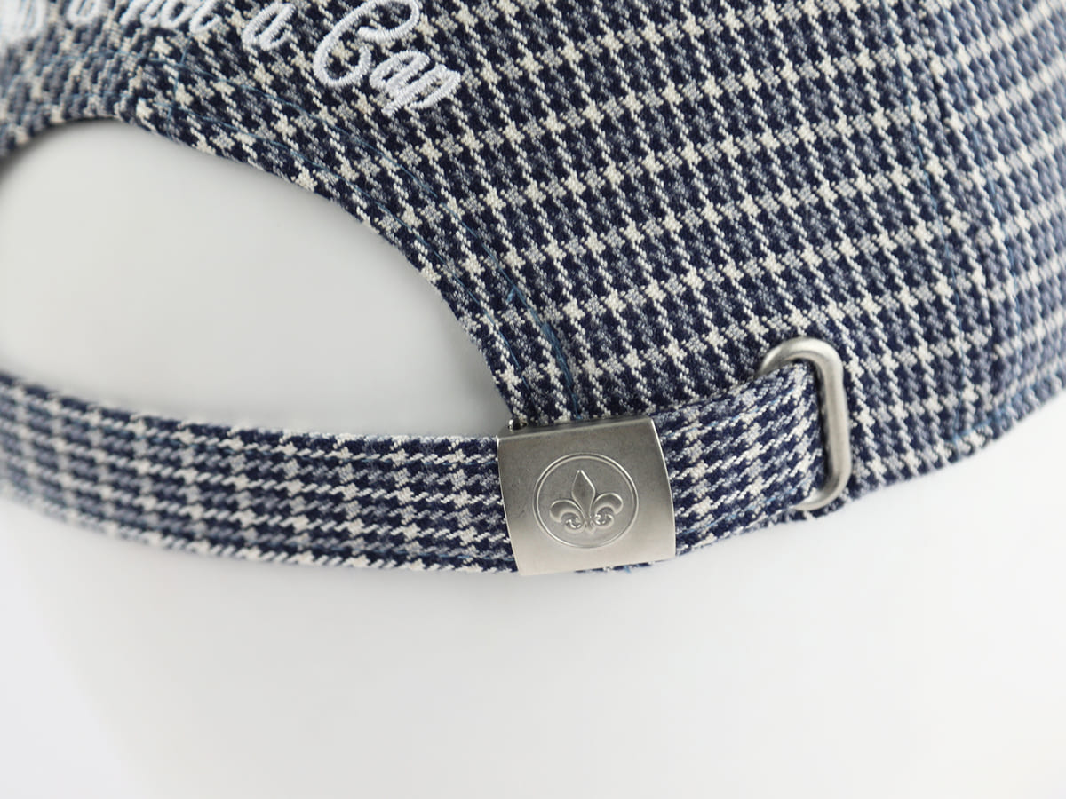 Casquette Pied-de-Poule Indigo LXH Glasgow Laine 6