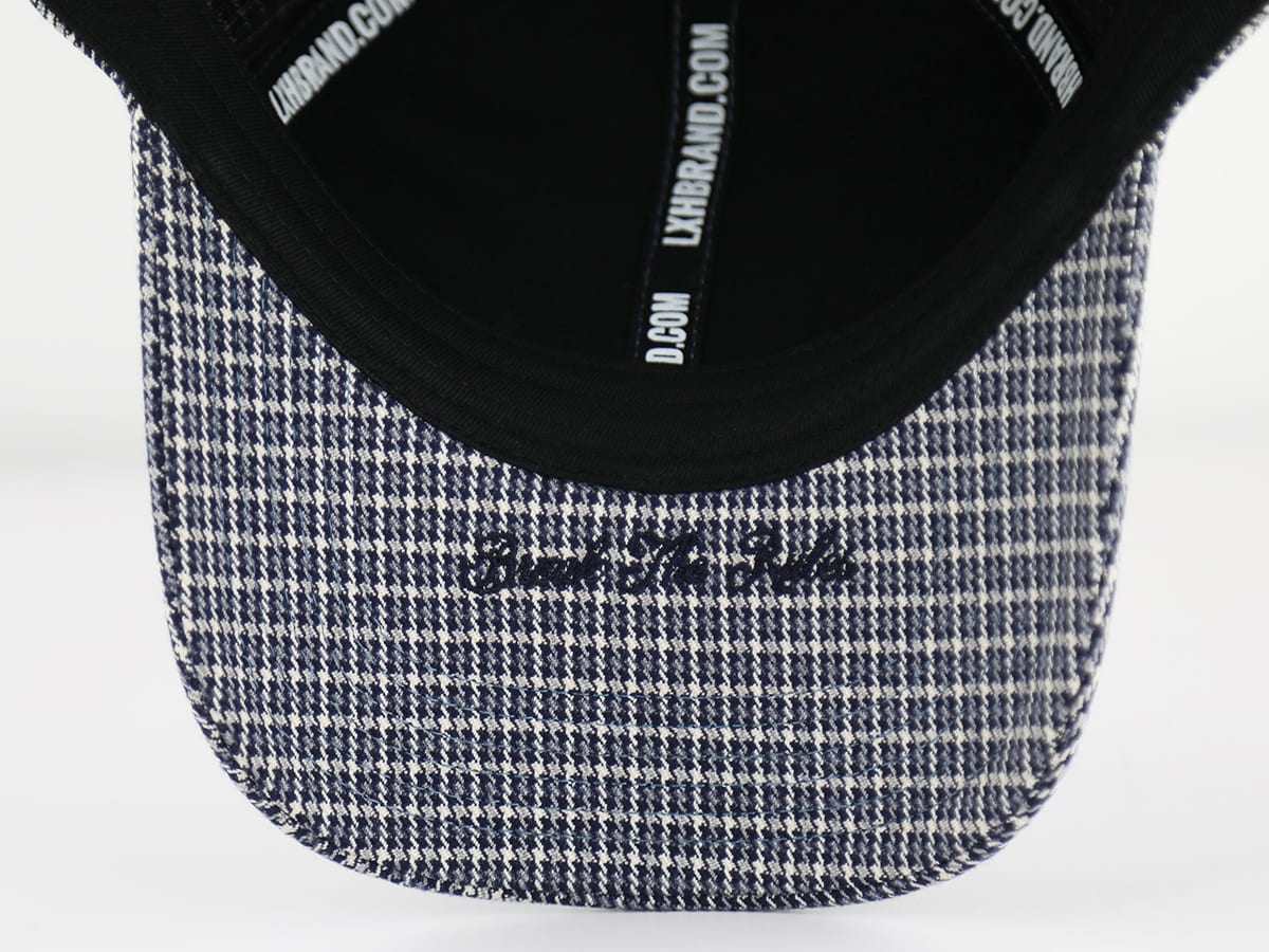 Casquette Pied-de-Poule Indigo LXH Glasgow Laine 3