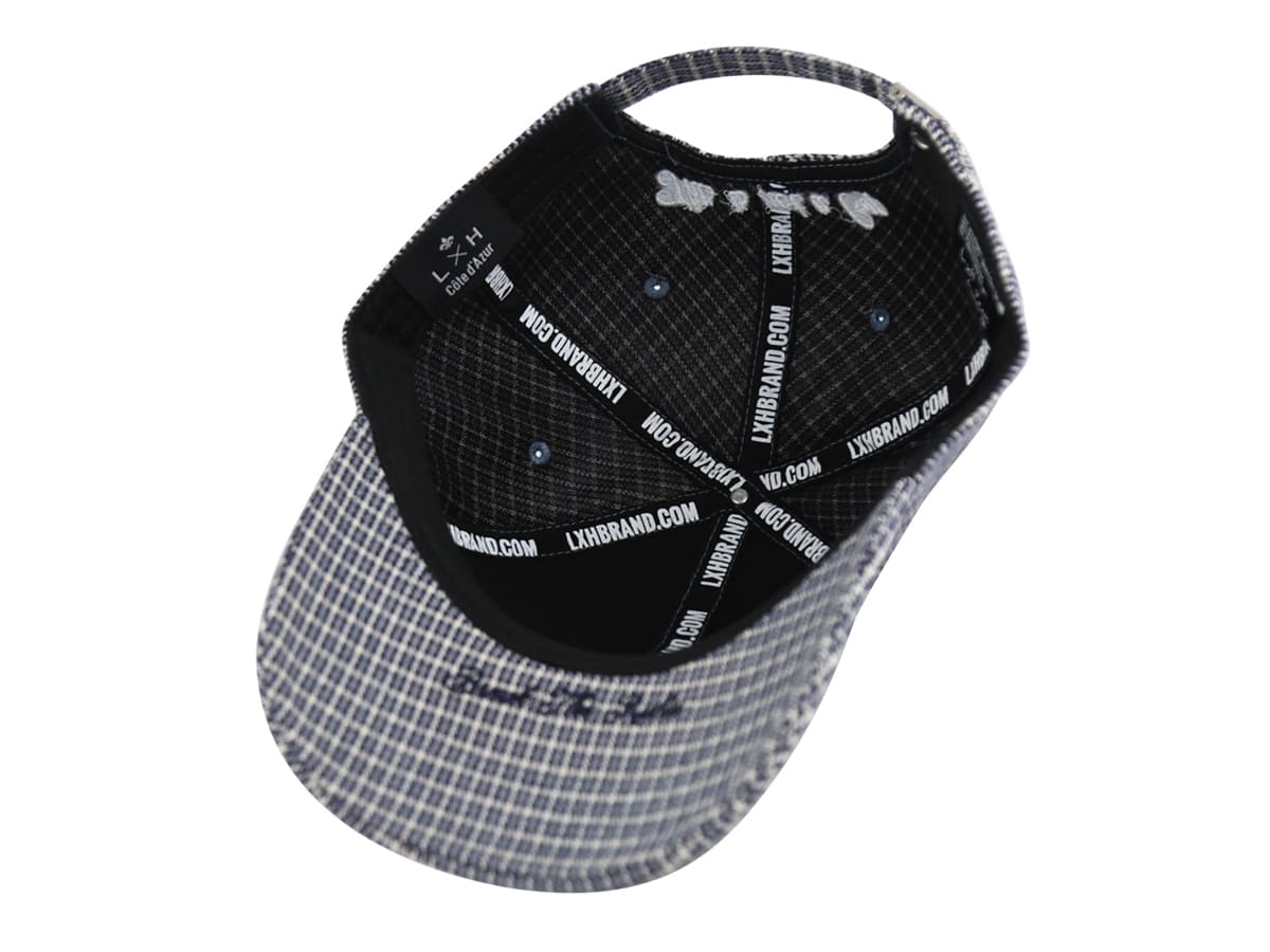 Casquette Pied-de-Poule Indigo LXH Glasgow Laine 5