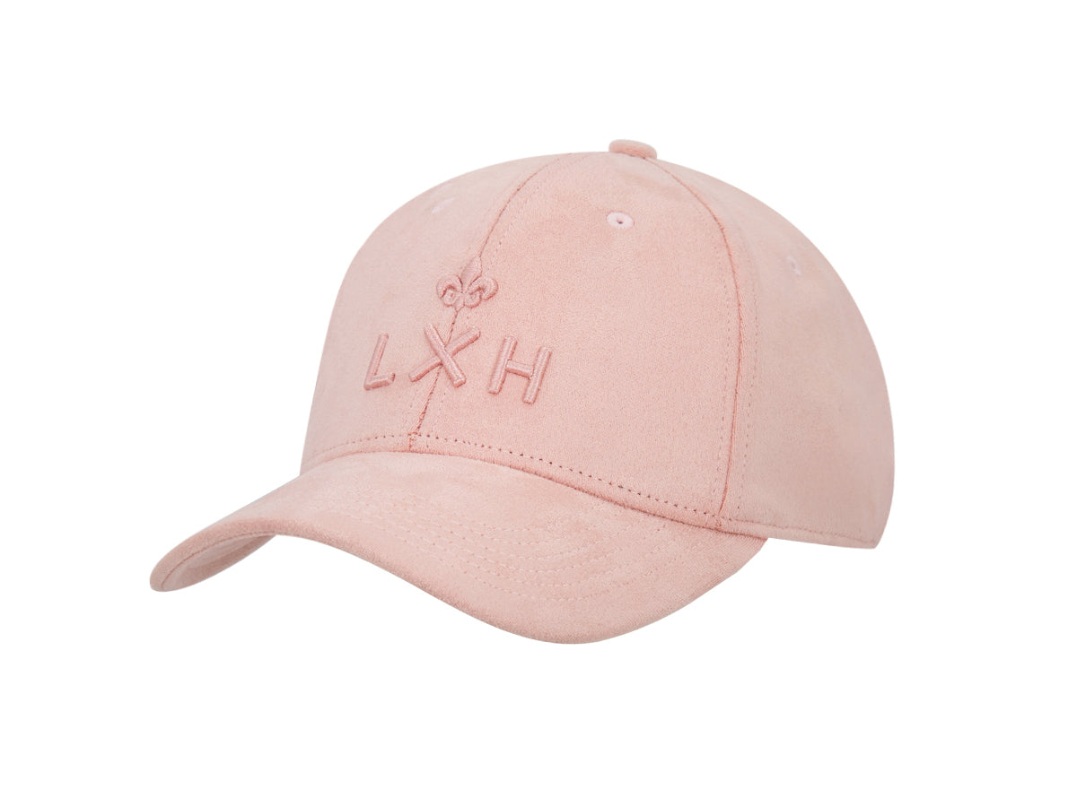 Tone-on-Tone Suede “Heritage” Cap in Pink