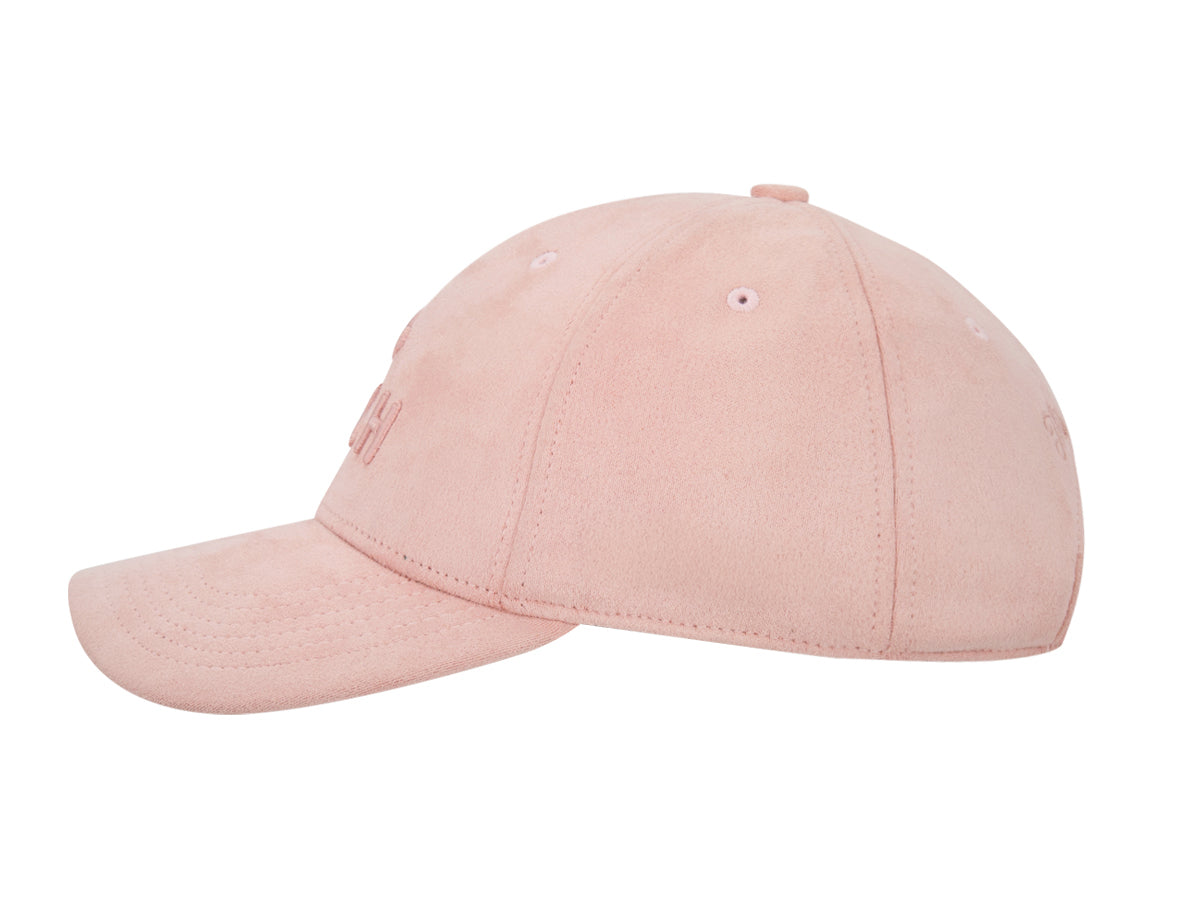 Tone-on-Tone Suede “Heritage” Cap in Pink