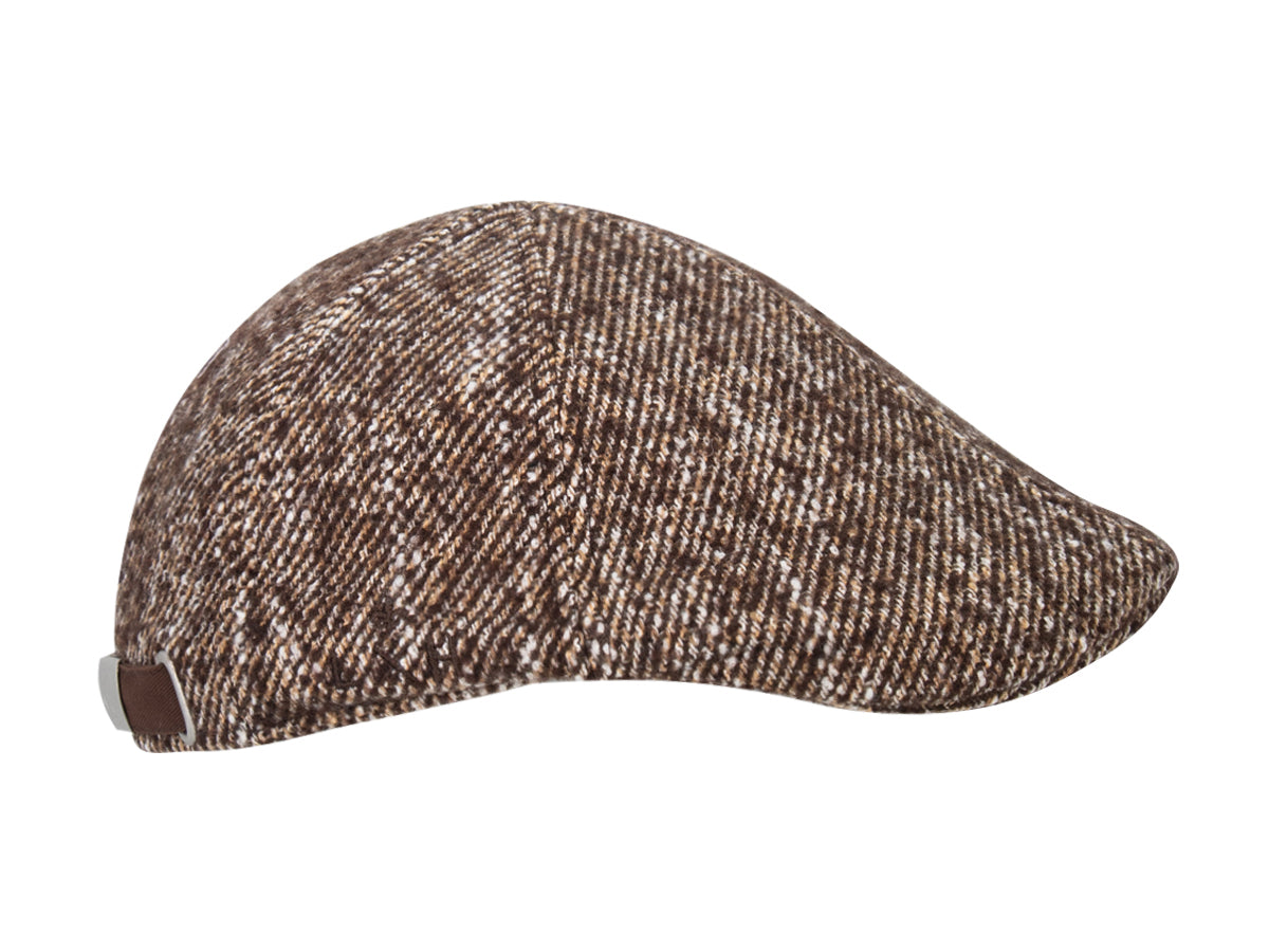 Brown Speckled Twill Beret