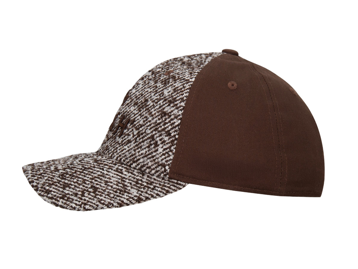 Casquette « Héritage » Ton sur Ton Bi-Matière Sergé Moucheté Marron avec une visière stylée