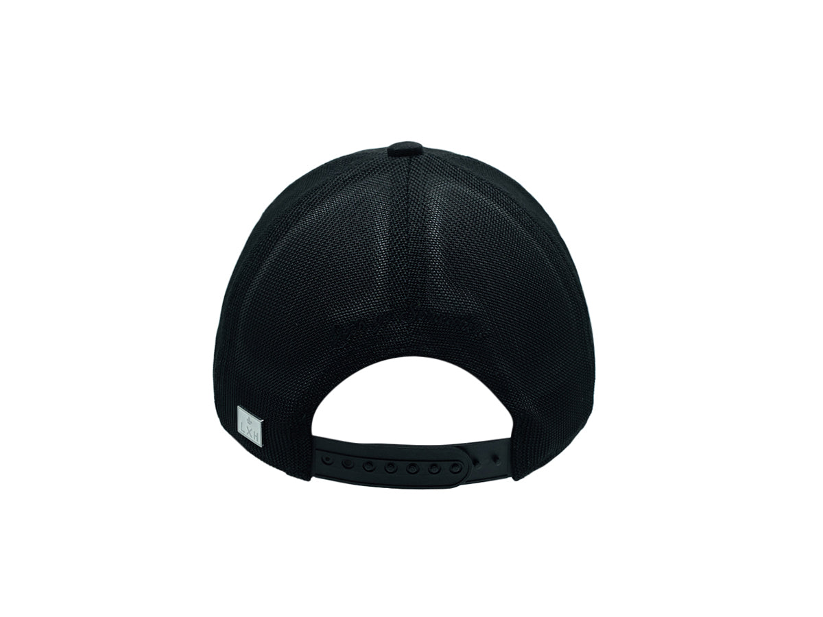 “Escape” Cap, Tone-on-Tone Cotton, Black