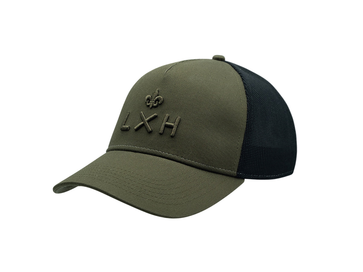 “Escape” Cap, Tone-on-Tone Cotton, Two-Tone Khaki