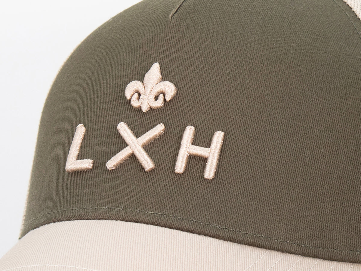 "Escape" Bi-Color Cotton Khaki / Putty Cap