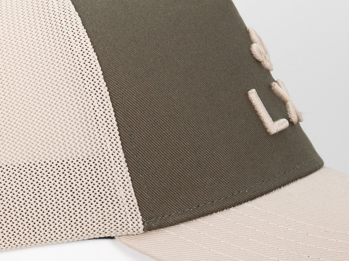 "Escape" Bi-Color Cotton Khaki / Putty Cap
