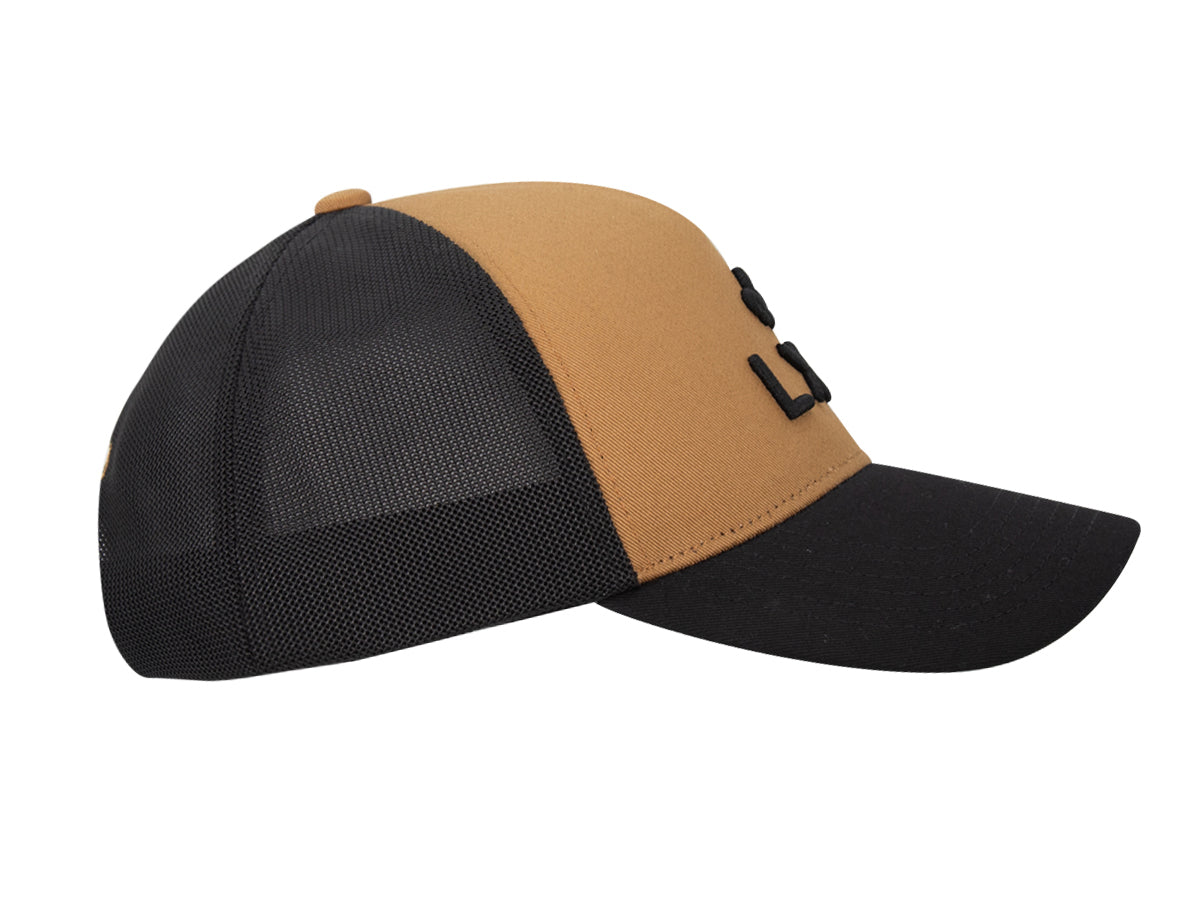 Bi-Color Cotton "Escape" Cap Gingerbread / Black
