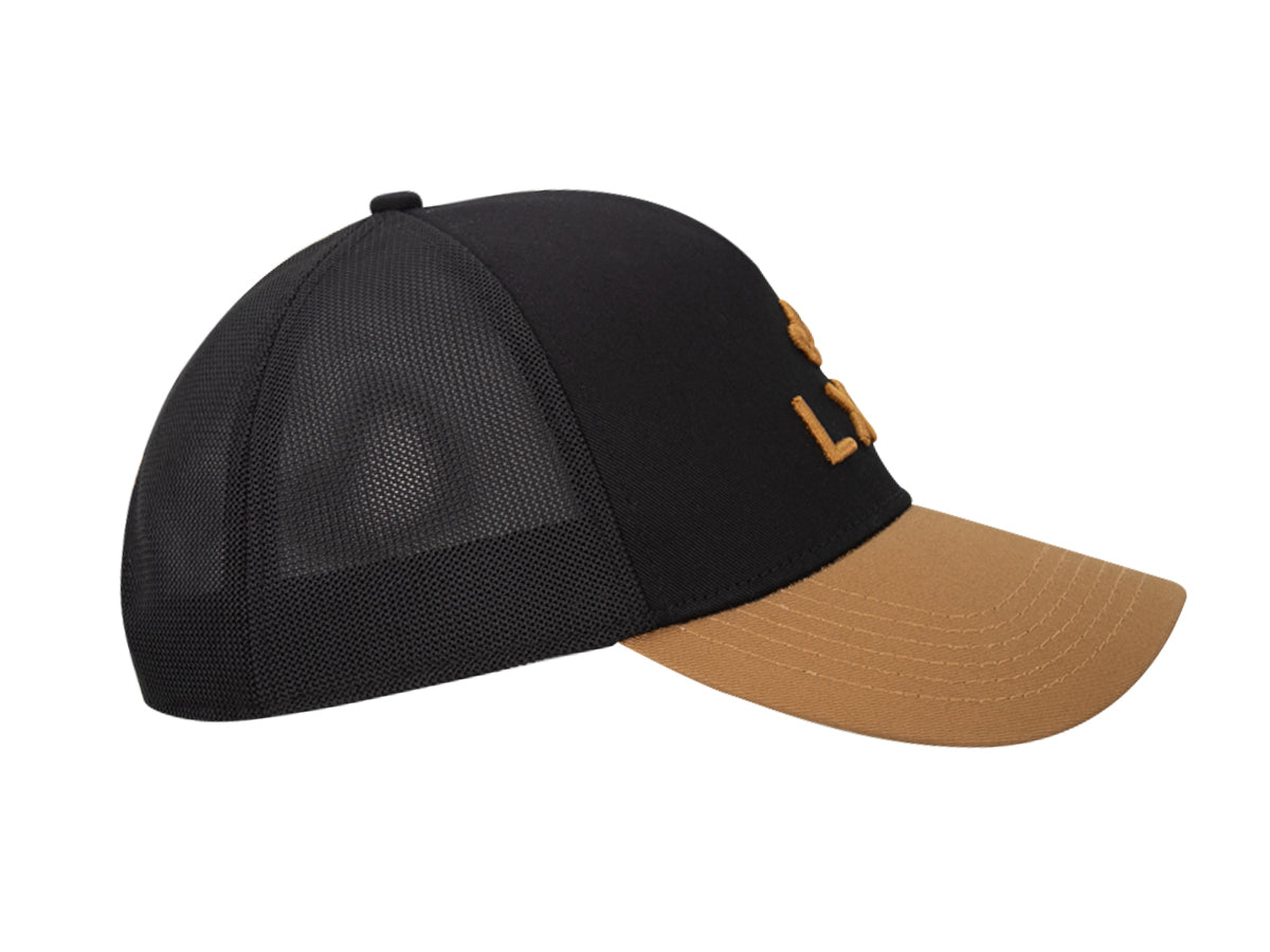 "Escape" Bi-Color Cotton Cap Black / Gingerbread