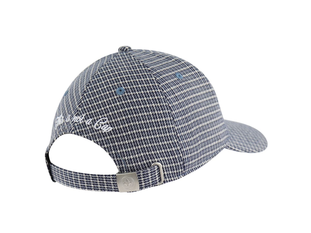 Casquette Pied-de-Poule Indigo LXH Glasgow Laine 11