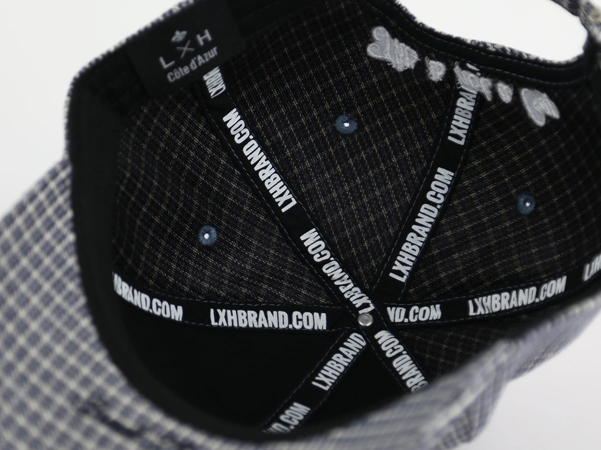 Casquette Pied-de-Poule Indigo LXH Glasgow Laine 4
