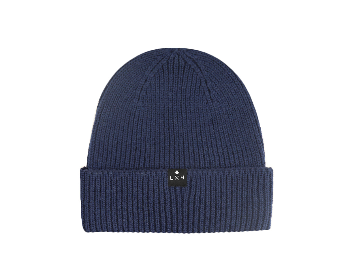 Bonnet Laine Mérinos Bleu Marine LXH Courchevel Laine Mérinos 2