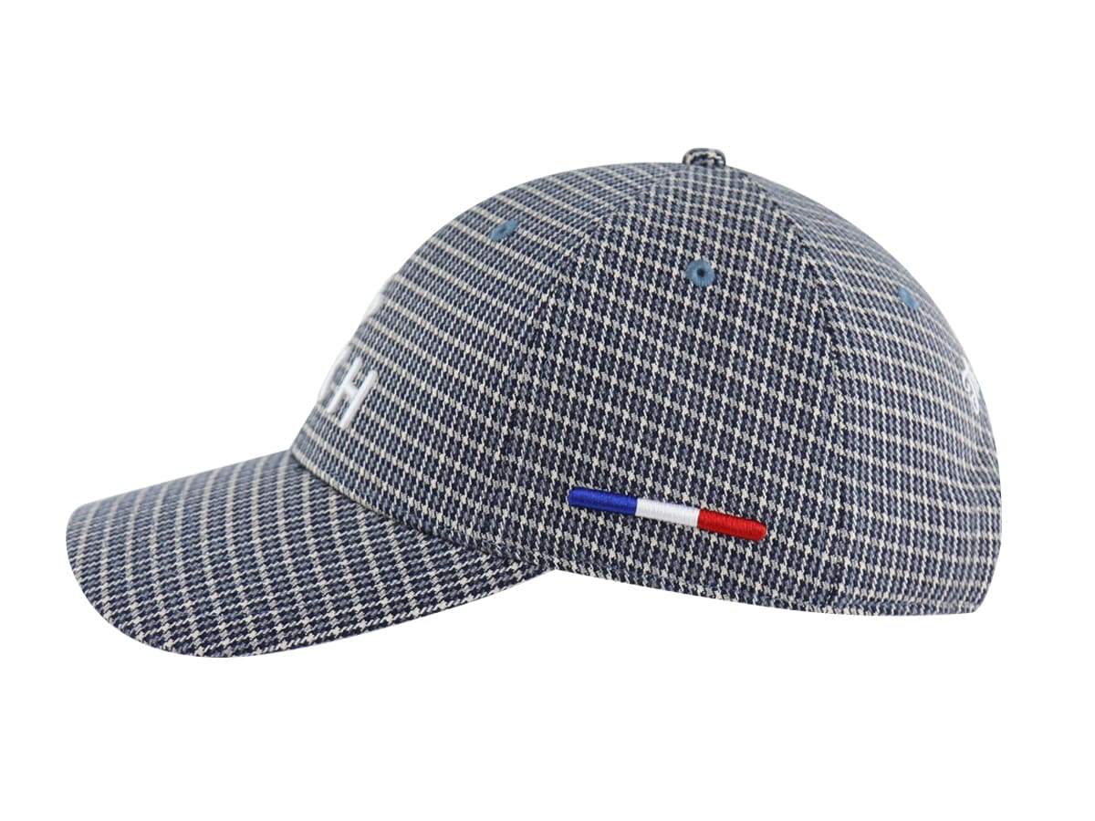 Casquette Pied-de-Poule Indigo LXH Glasgow Laine 2