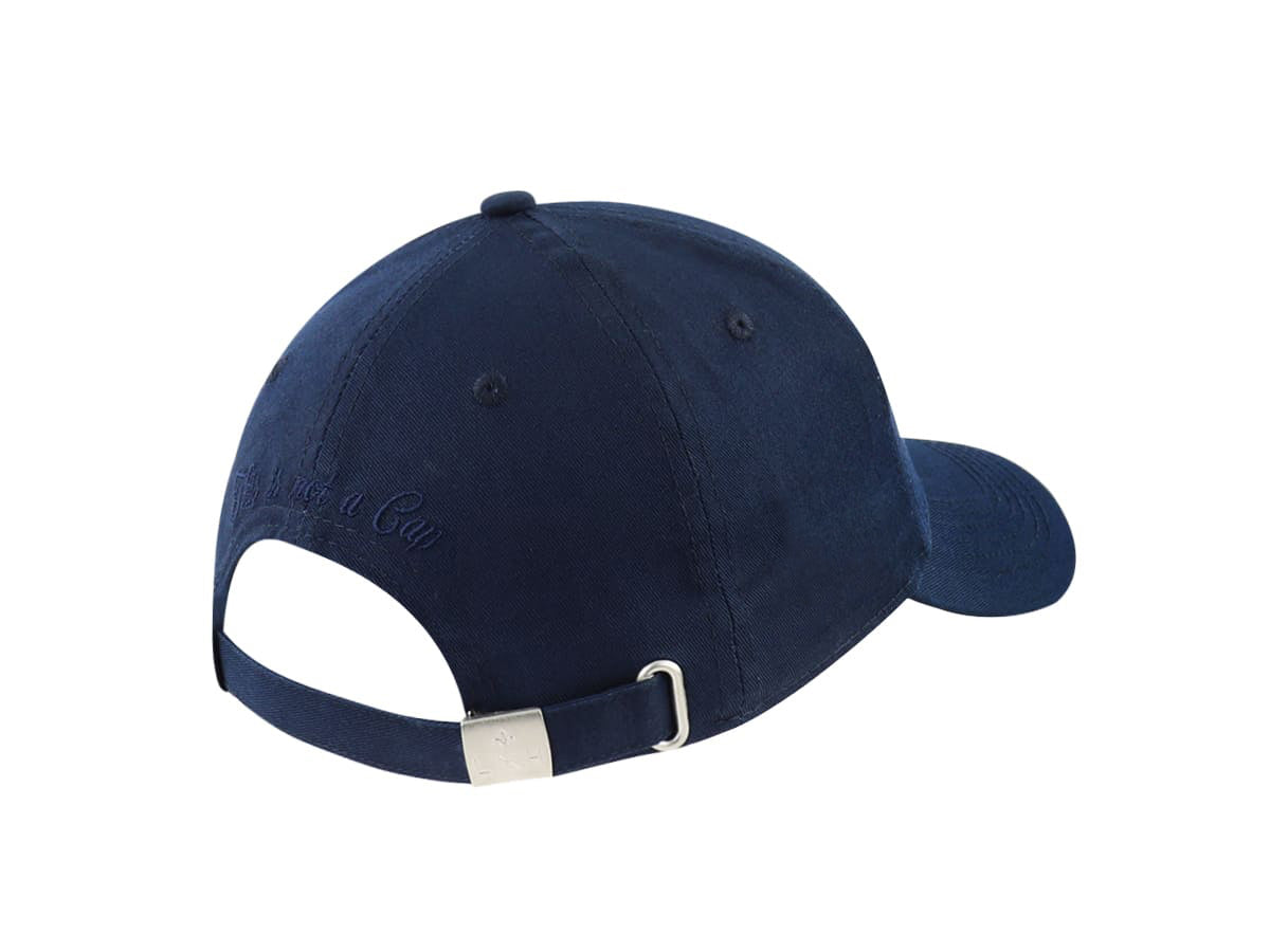 “Heritage” Cap, Tone-on-Tone Cotton, Navy Blue