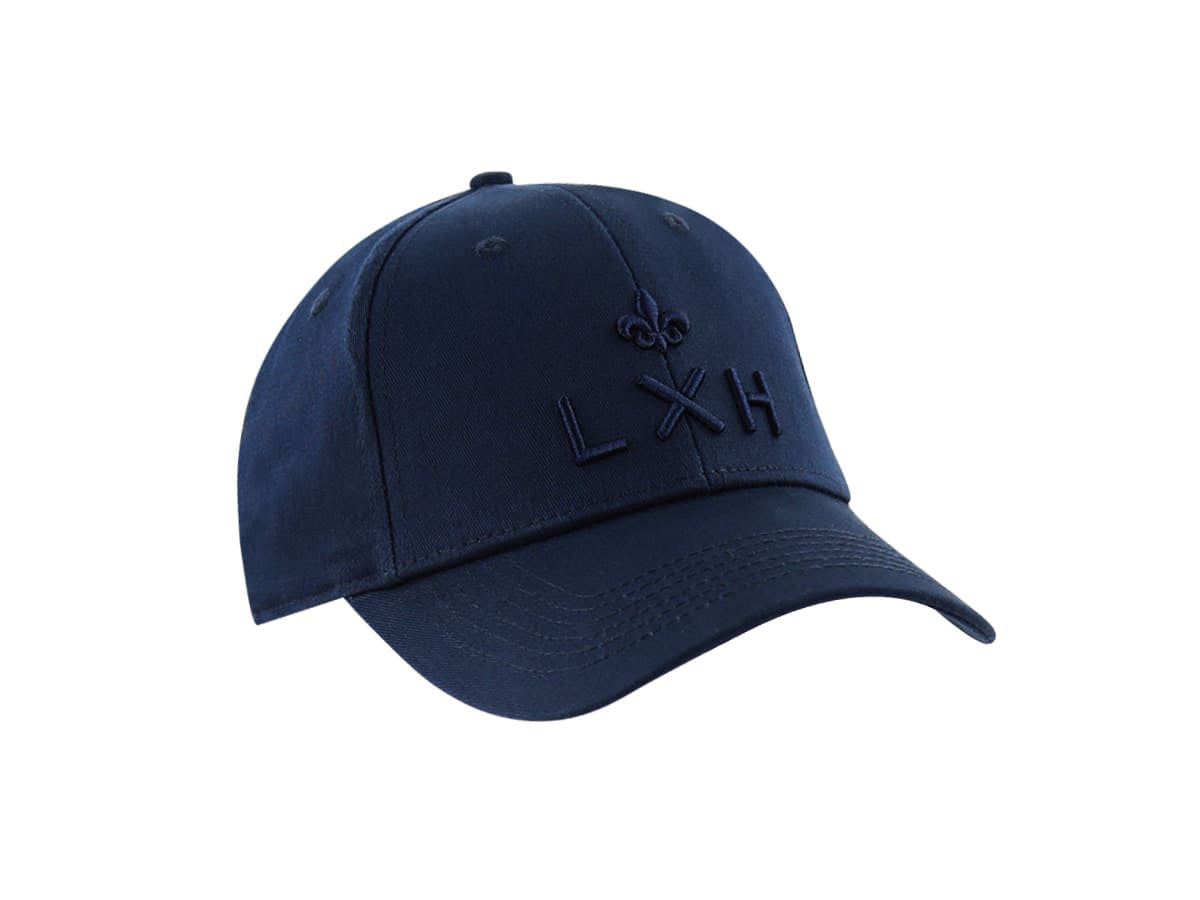 “Heritage” Cap, Tone-on-Tone Cotton, Navy Blue