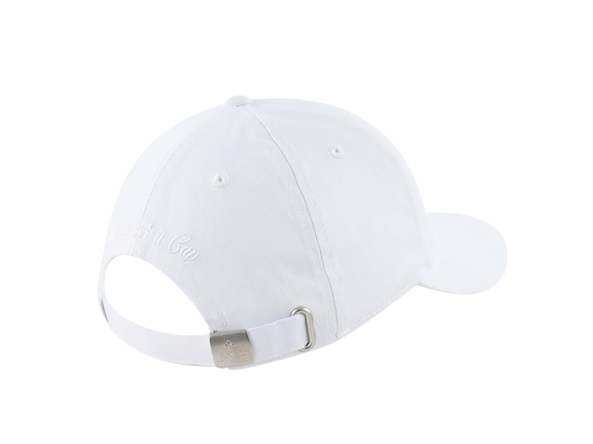"Heritage" Cap, Tone-on-Tone Cotton, White
