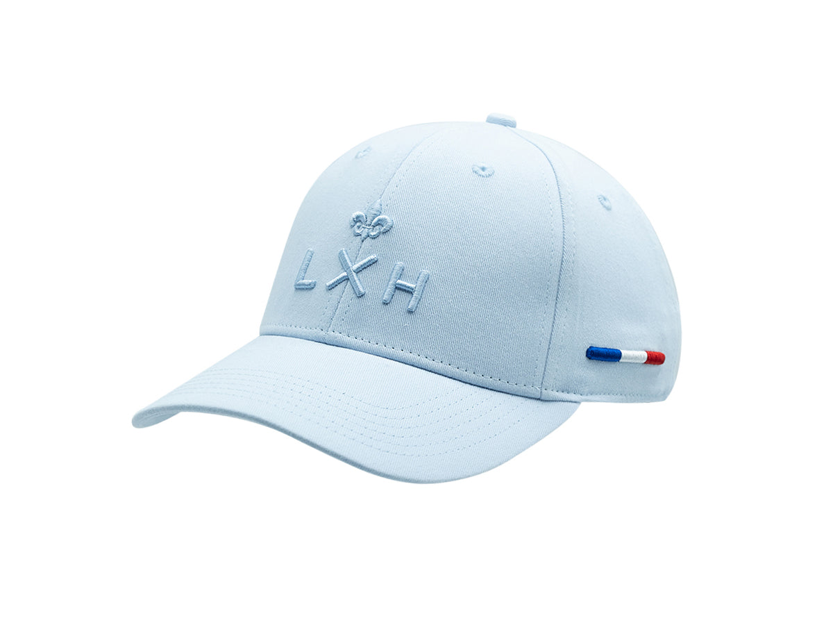 “Heritage” Cap, Tone-on-Tone Cotton, Sky Blue