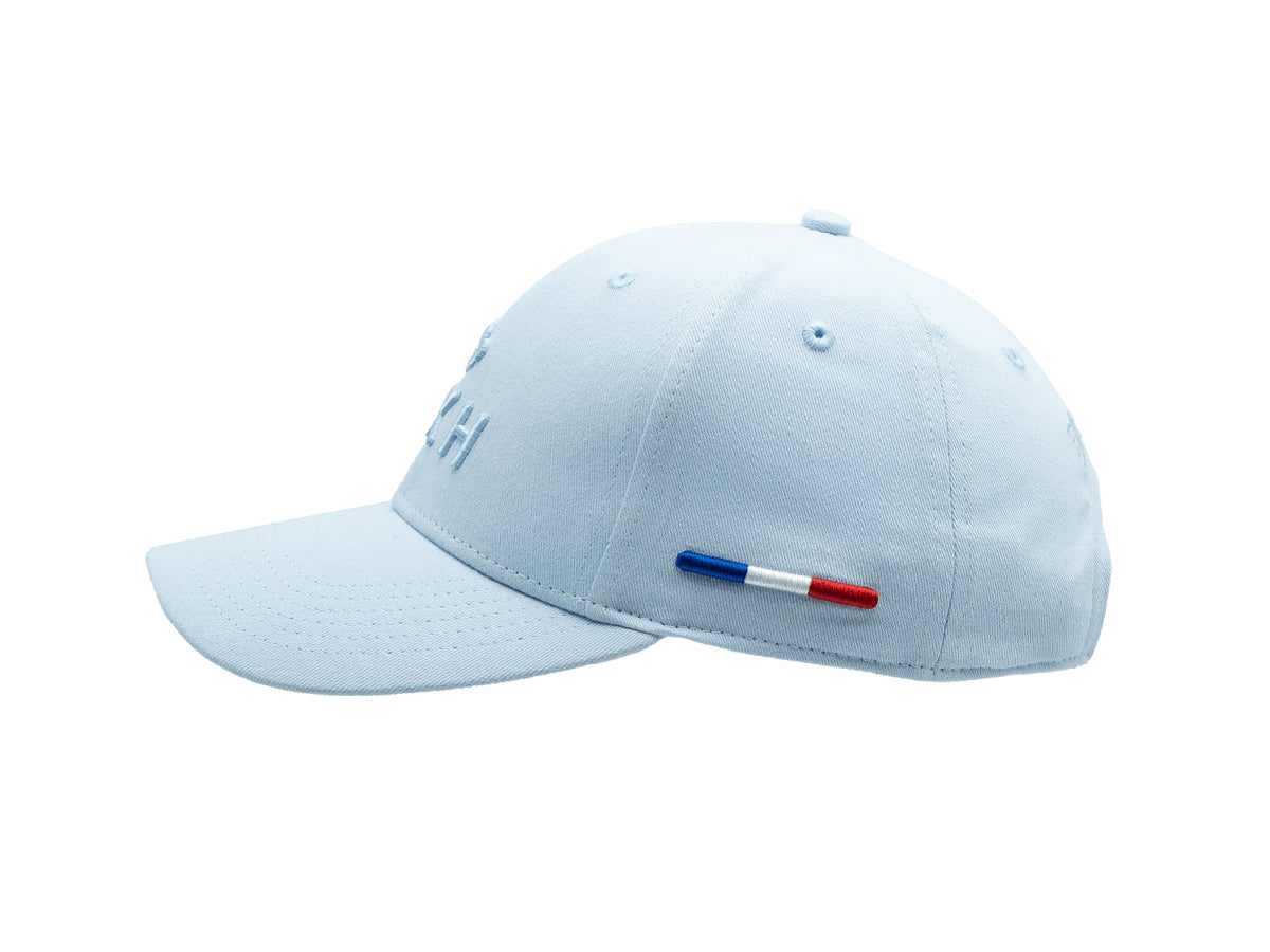 “Heritage” Cap, Tone-on-Tone Cotton, Sky Blue