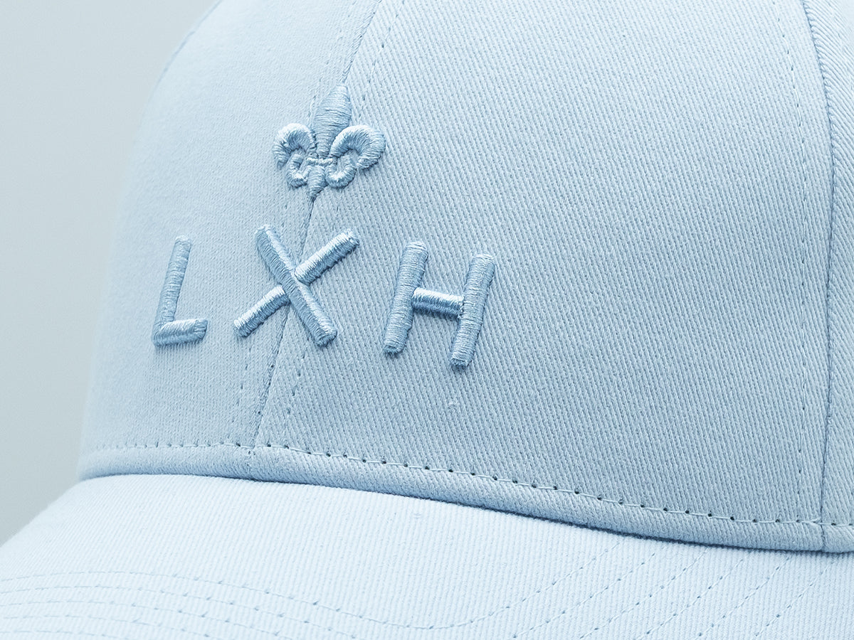“Heritage” Cap, Tone-on-Tone Cotton, Sky Blue