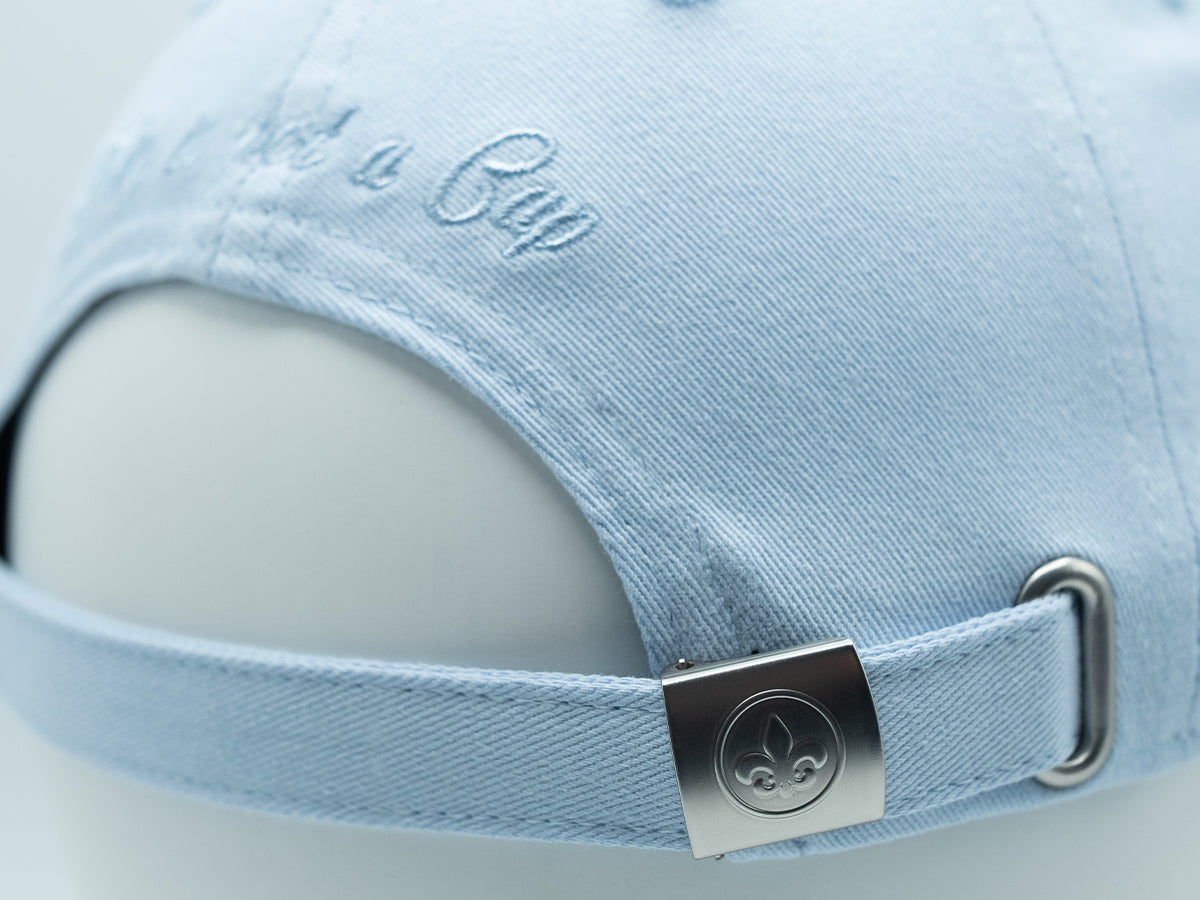 “Heritage” Cap, Tone-on-Tone Cotton, Sky Blue