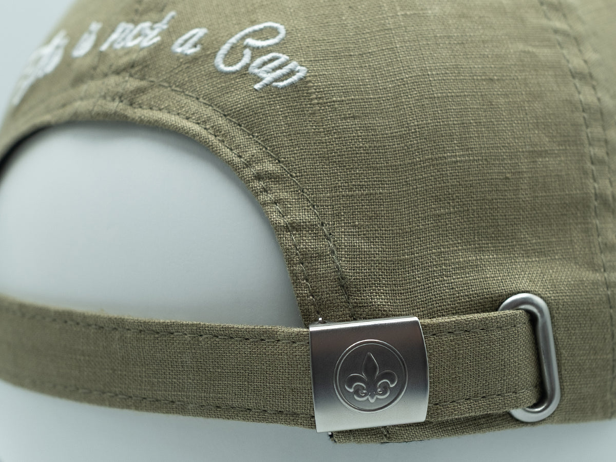Olive Green Linen “Heritage” Cap