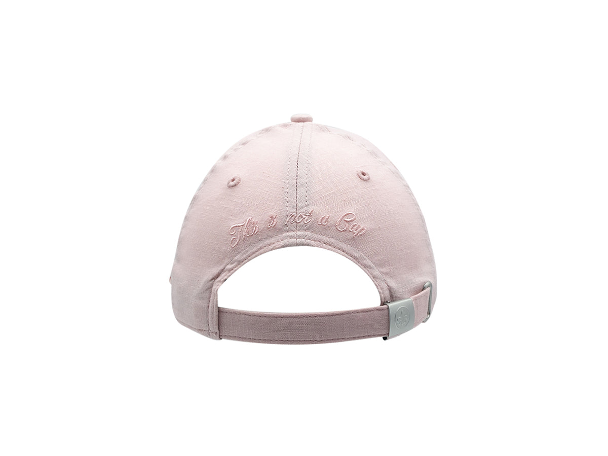“Heritage” Cap in Tone-on-Tone Linen, Pink