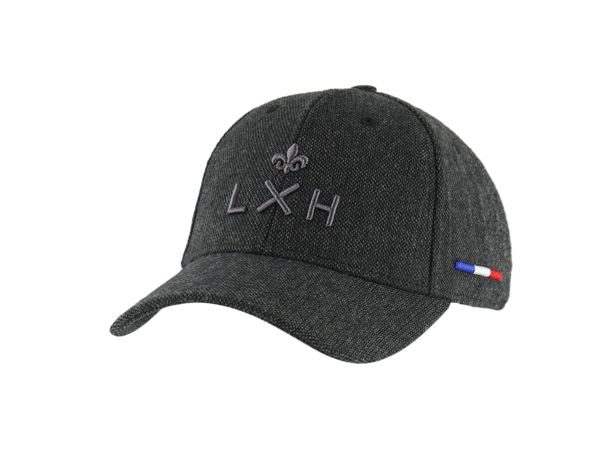 Black Pique Wool "Heritage" Cap