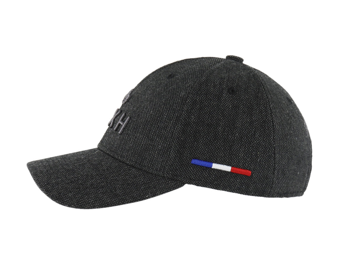 Black Pique Wool "Heritage" Cap