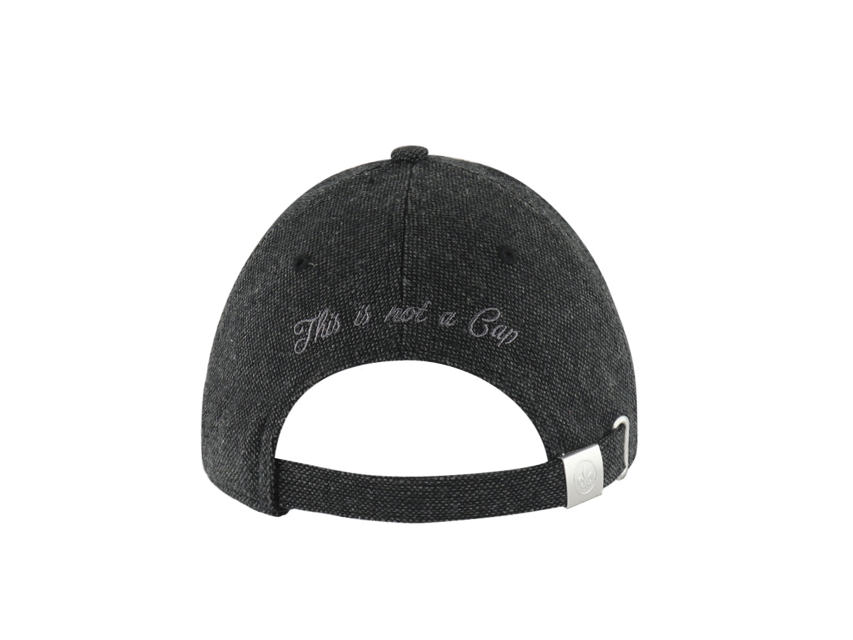 Black Pique Wool "Heritage" Cap