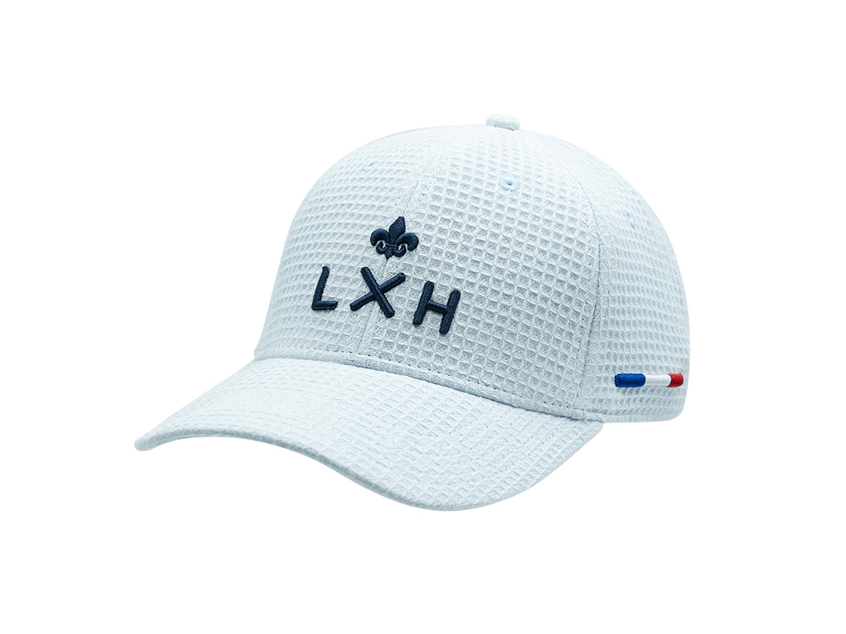 “Heritage” Pop Waffle Cotton Cap Sky Blue