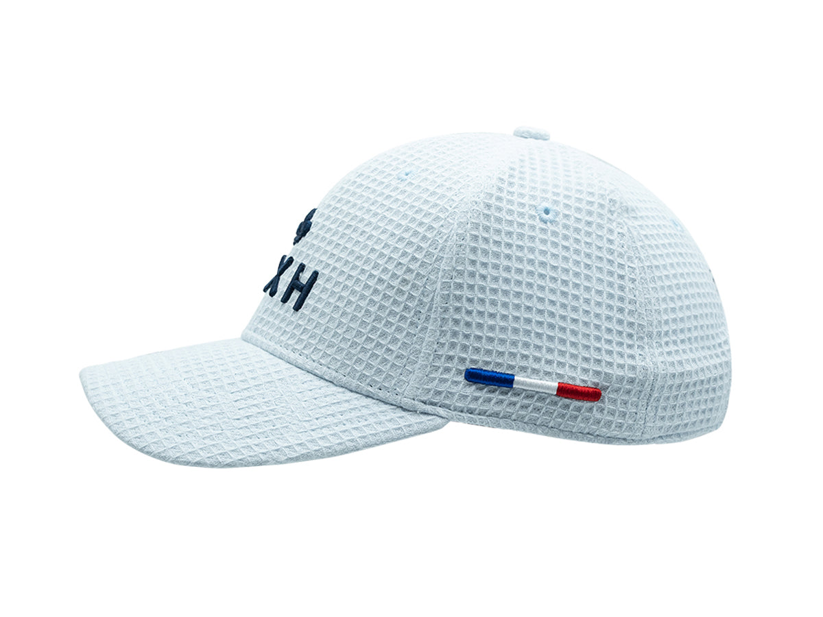 “Heritage” Pop Waffle Cotton Cap Sky Blue