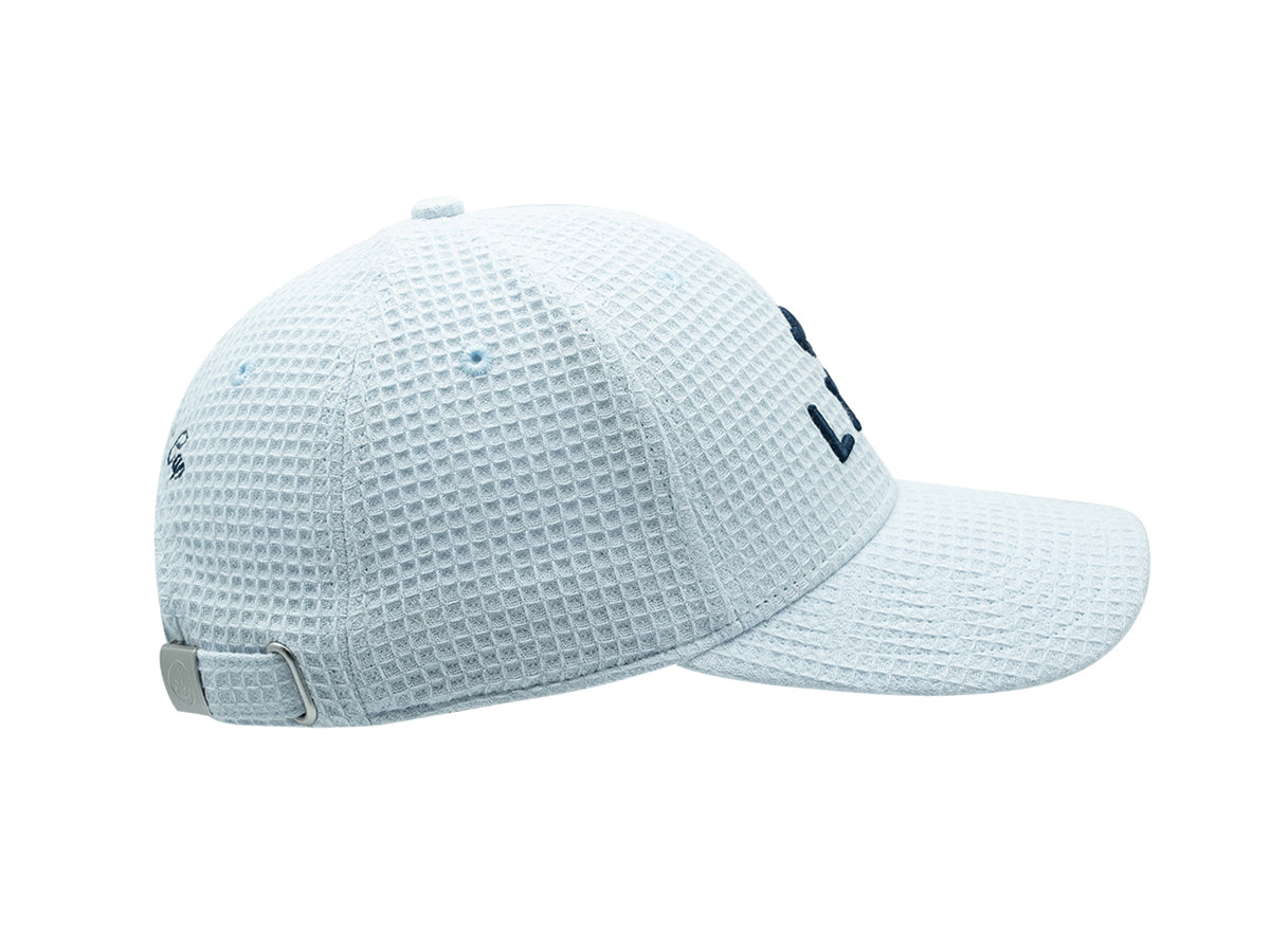 “Heritage” Pop Waffle Cotton Cap Sky Blue