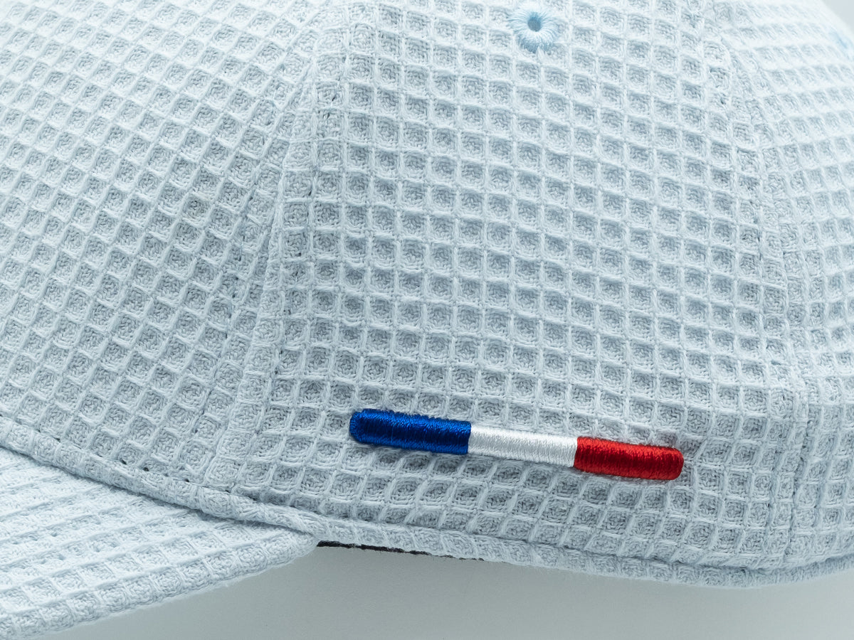 “Heritage” Pop Waffle Cotton Cap Sky Blue