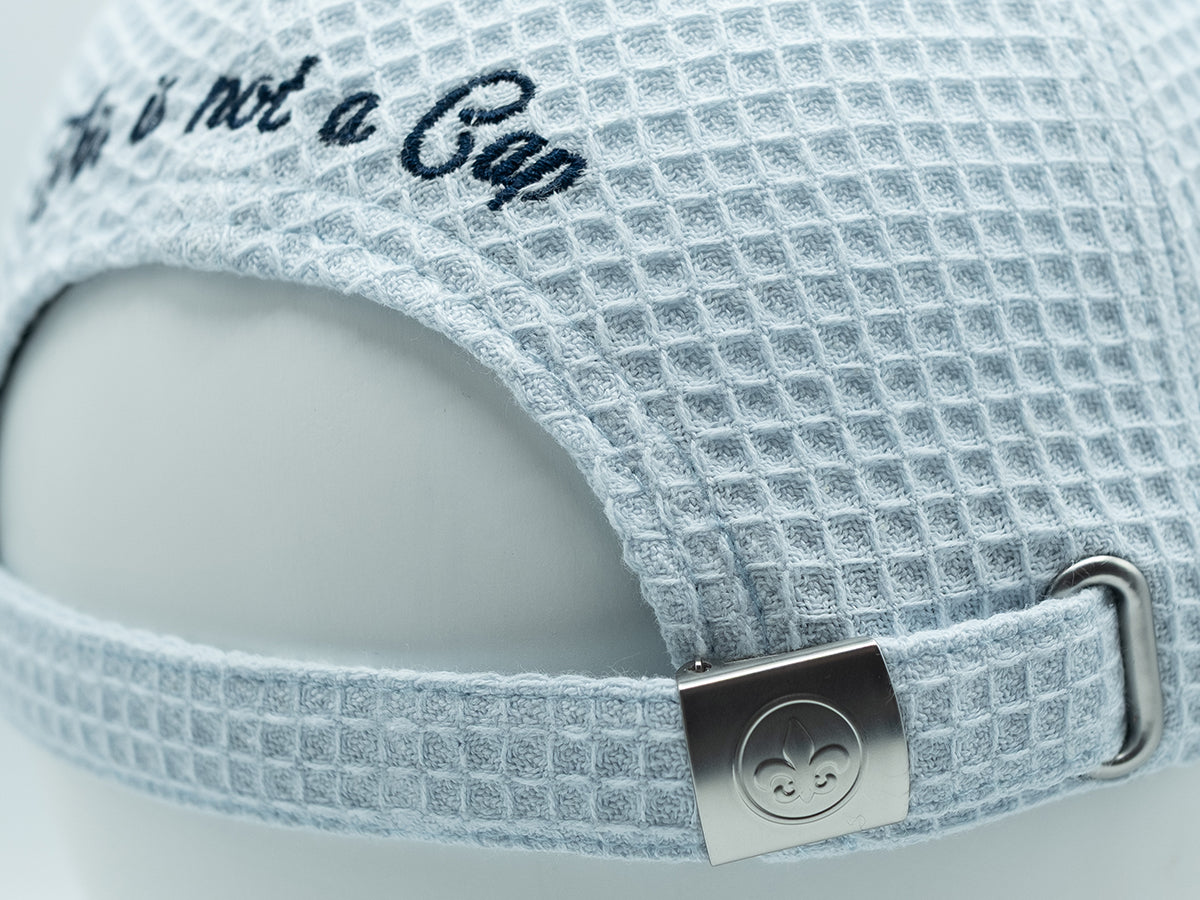 “Heritage” Pop Waffle Cotton Cap Sky Blue