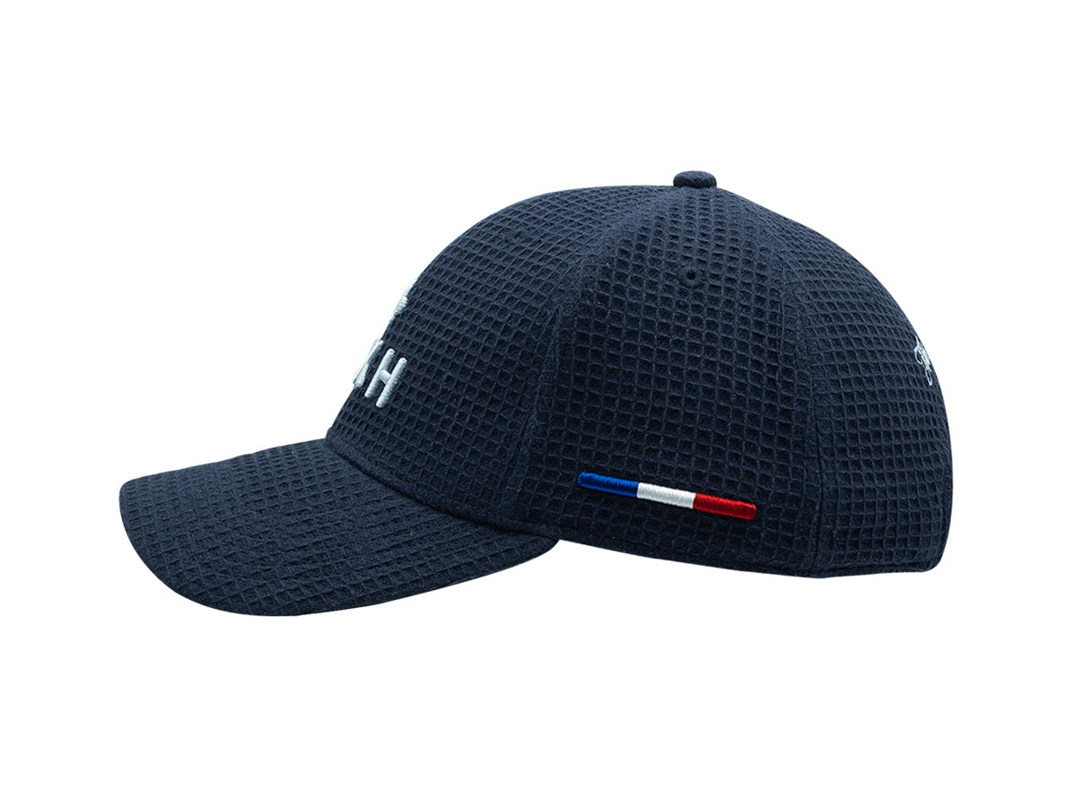 “Heritage” Pop Waffle Cotton Cap Navy Blue