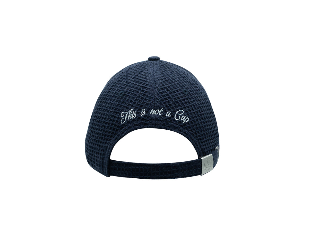 “Heritage” Pop Waffle Cotton Cap Navy Blue