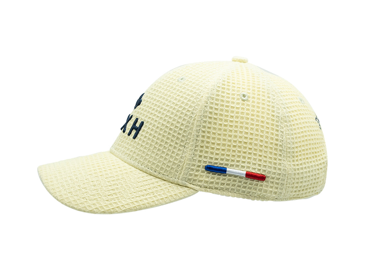"Heritage" Cap Waffle Cotton Pop Lemon Yellow