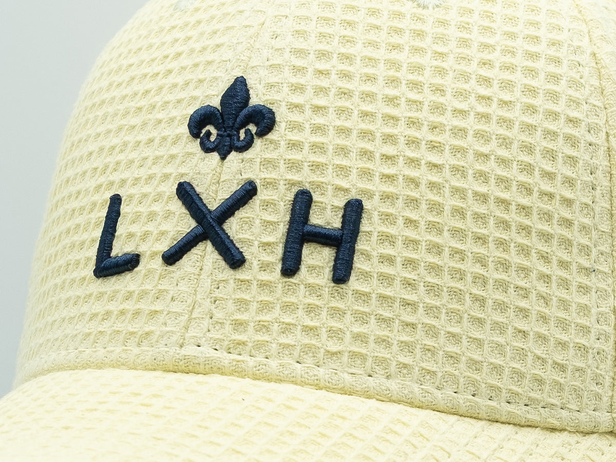 "Heritage" Cap Waffle Cotton Pop Lemon Yellow
