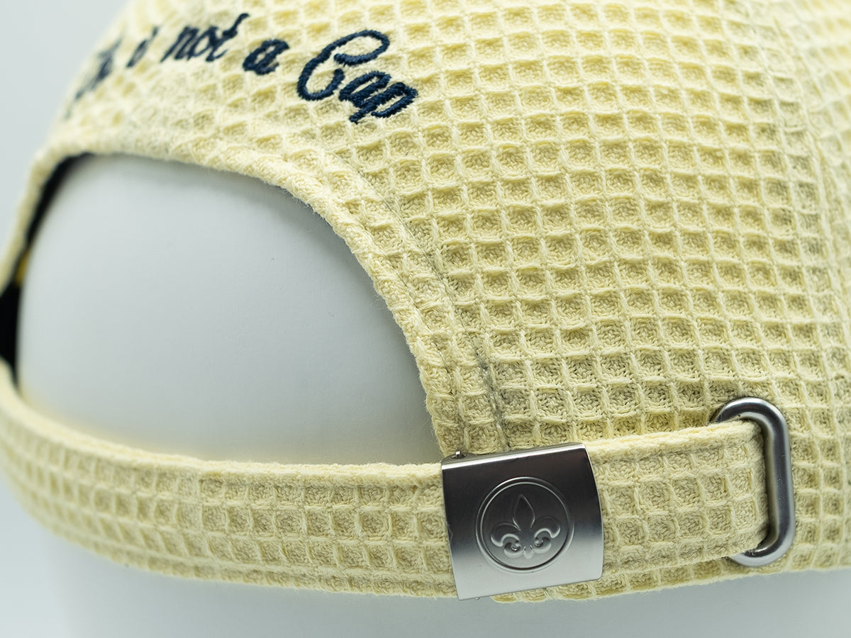 "Heritage" Cap Waffle Cotton Pop Lemon Yellow