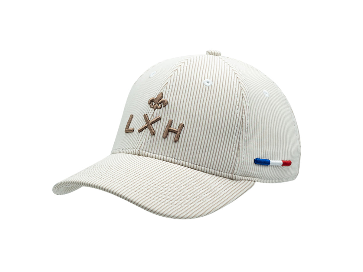 Beige Tone-on-Tone Striped “Heritage” Cap