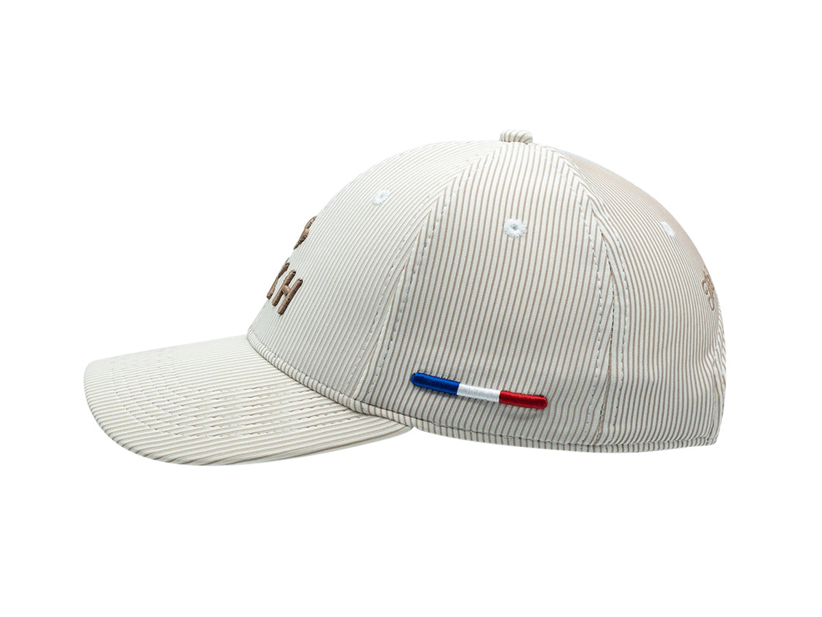Beige Tone-on-Tone Striped “Heritage” Cap
