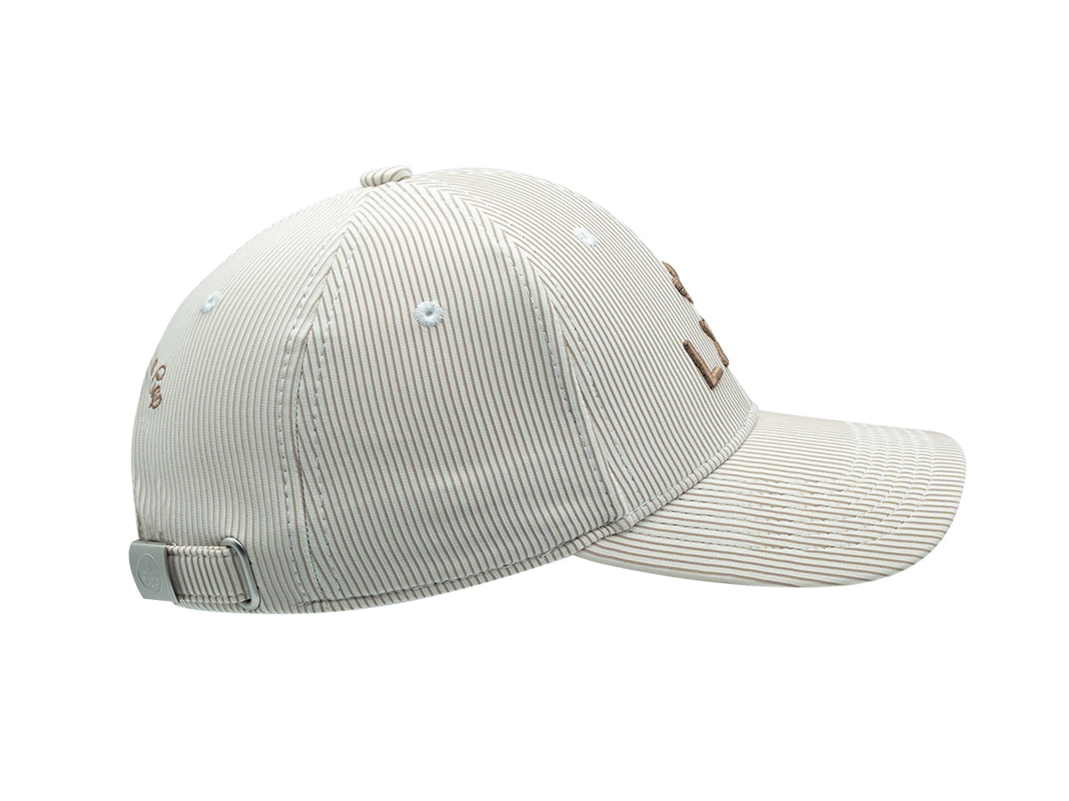 Beige Tone-on-Tone Striped “Heritage” Cap