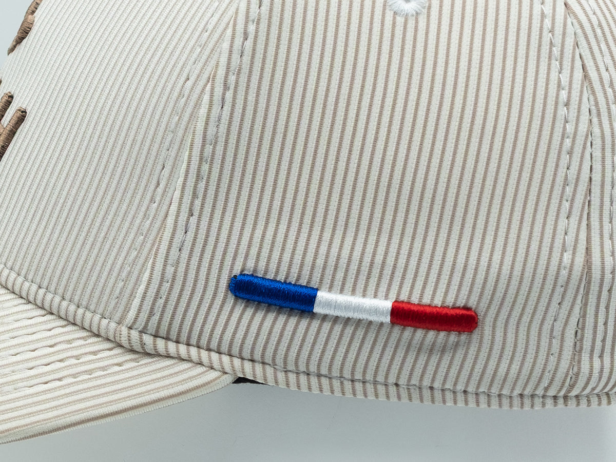 Beige Tone-on-Tone Striped “Heritage” Cap