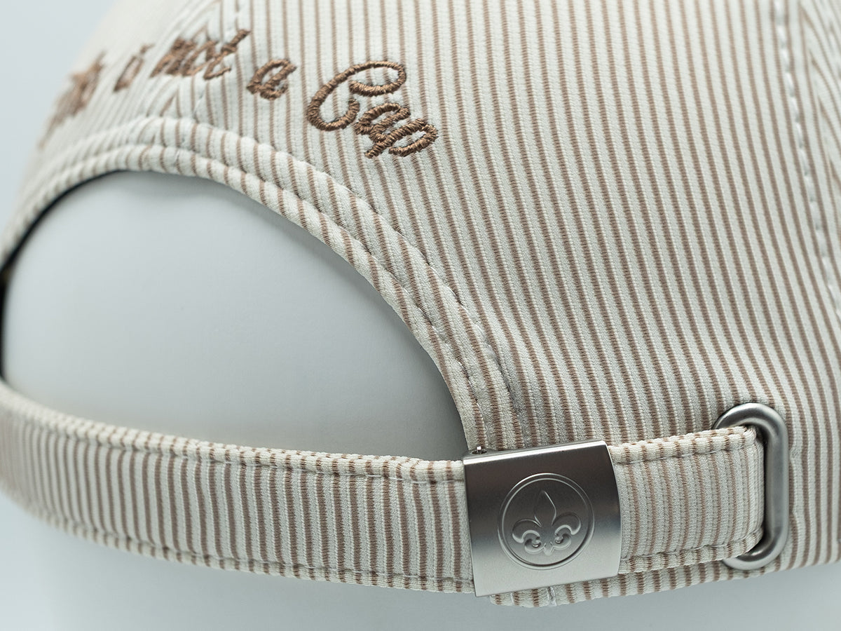 Beige Tone-on-Tone Striped “Heritage” Cap
