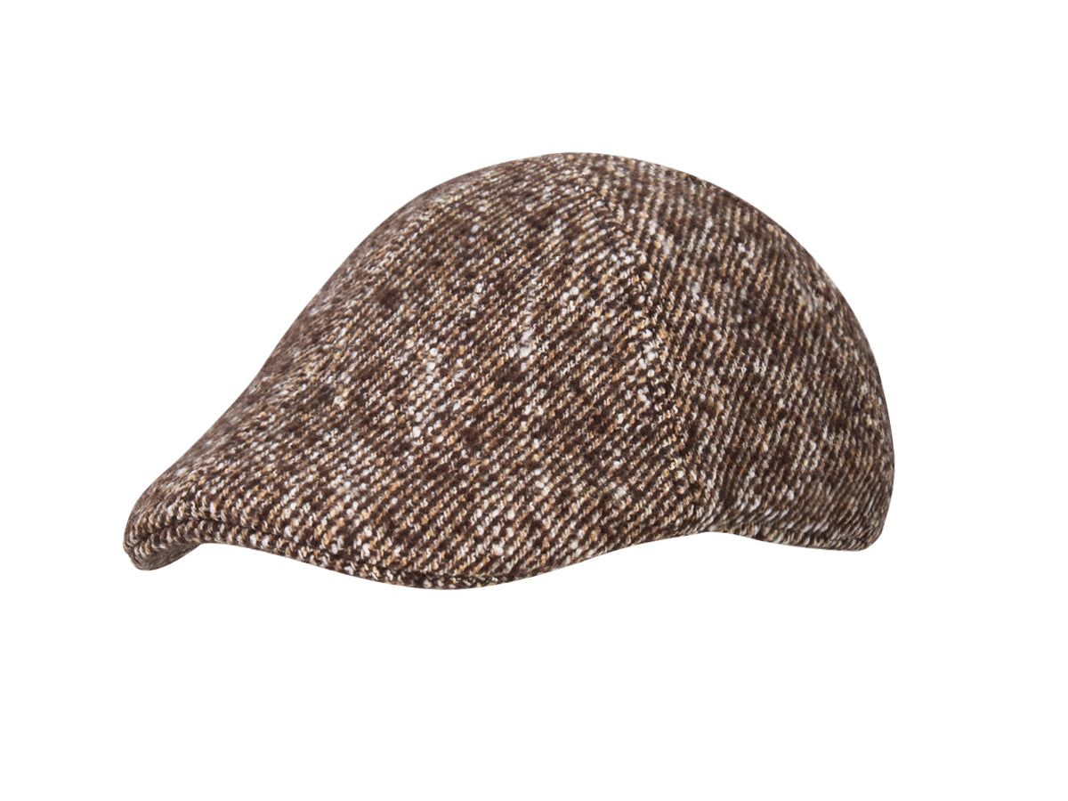 Brown Speckled Twill Beret