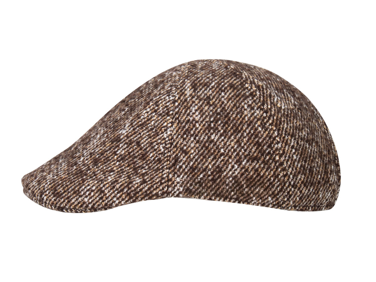 Brown Speckled Twill Beret