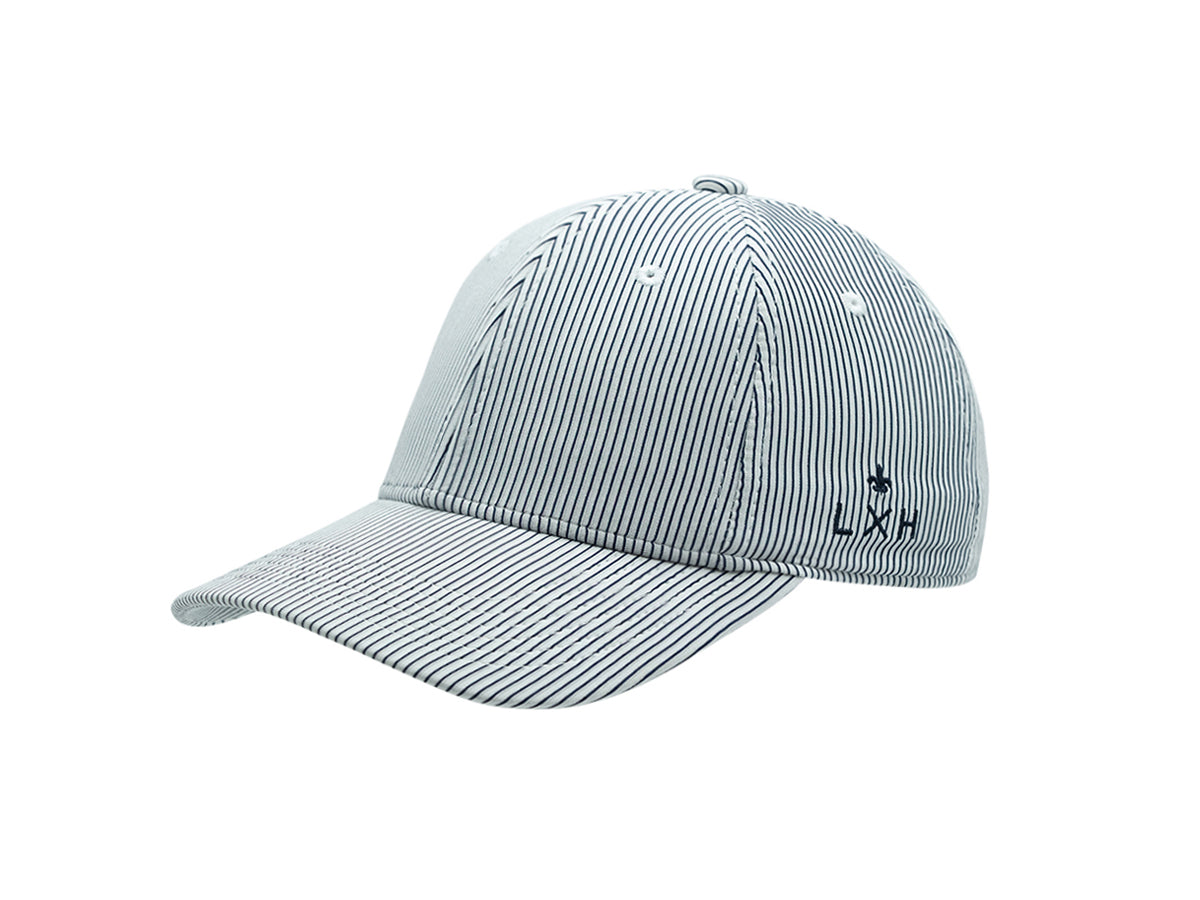 Navy Blue Striped “DNA” Cap